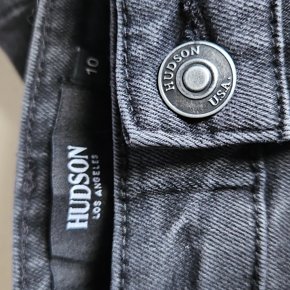 NEW! Hudson Black Wash Straight Leg Mid Rise Jeans - Picture 9 of 15